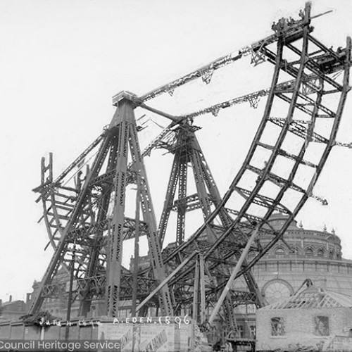 Ferris wheel under construction