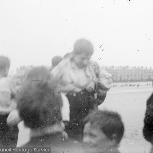 Boys playing on the beach