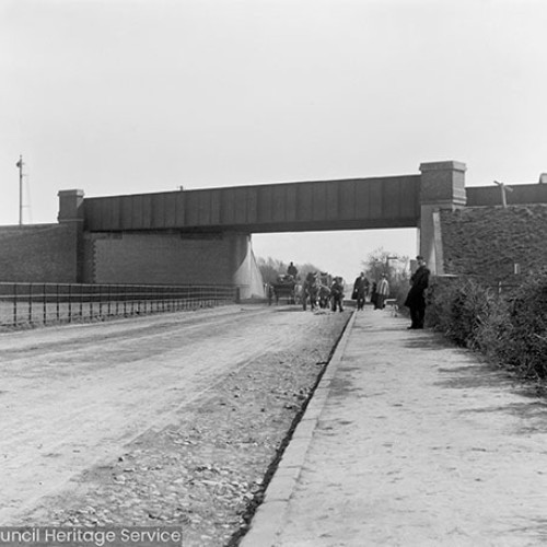 Railway bridge over road