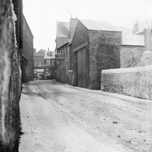 Street scene in snow