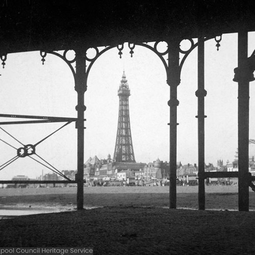 View of Blackpool Tower from under Central Pier