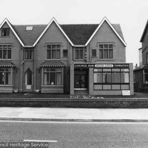 Exterior of the Highlands Hotel and Lounge Bar.