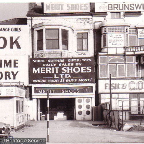 Palace of Strange Girls, Palace Rock Co stall, Merit Shoes, Brunswick Cafe and O'Hagans.