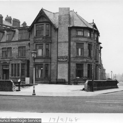 Belvedere Hotel on street corner.