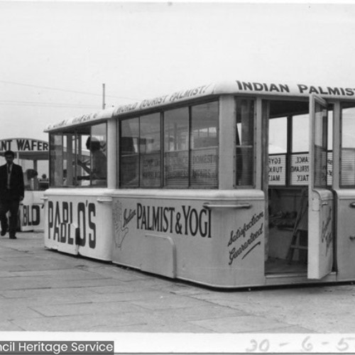 Two Pablo's ice cream stalls and also a Palmist and Yogi stall.