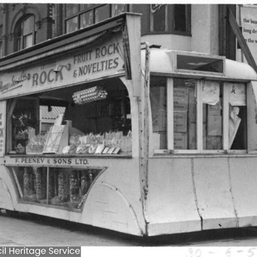 F. Peeney & Sons Ltd. Fruit rock and novelties stall.