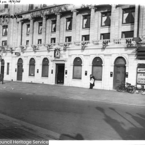 Exterior of the Huntsman Hotel.