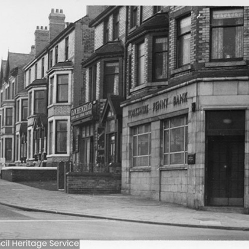 Yorkshire Penny Bank on the street corner.