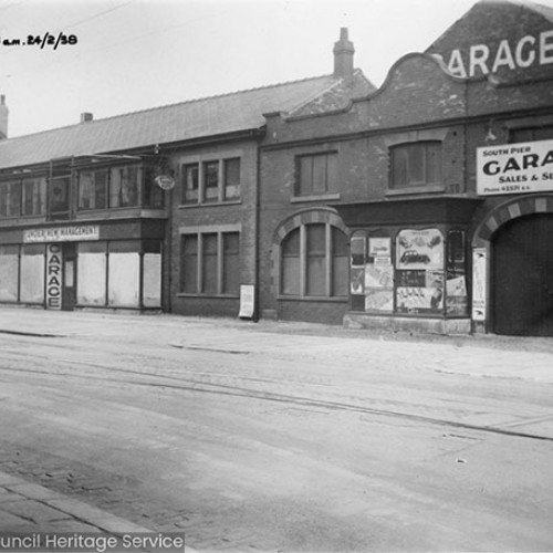 Exterior of South Pier Garage.