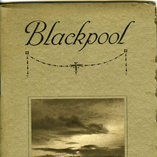 Guide book cover with sepia photograph of sunset over the sea