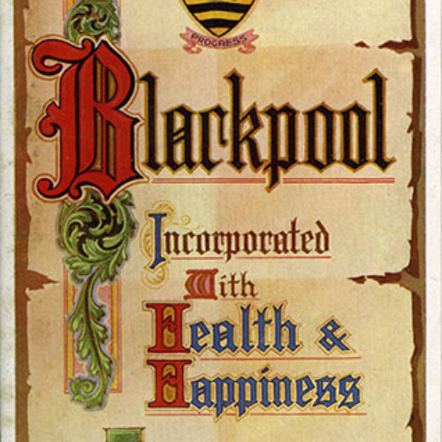 Holiday Guide illustrated with a parchment baring the town crest. Text reads 'Incorporated with Health and Happiness.'