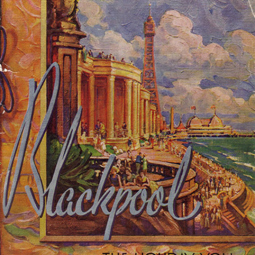Guide book cover with illustration of Blackpool seafront. Text reads 'The holiday you will never forget.'