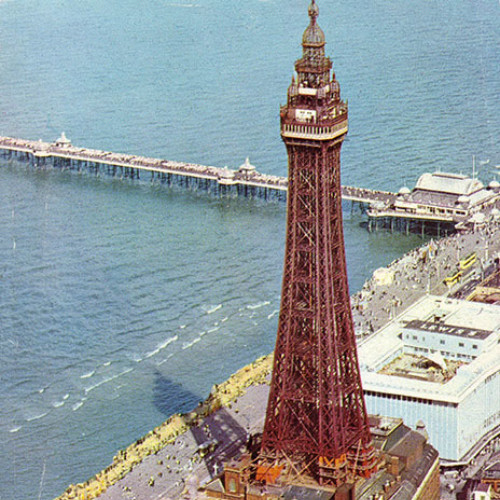 Guide book with areal photograph of Blackpool Tower