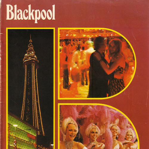 Guide book cover with photographs of Blackpool Tower, dancing and showgirls. Text reads '...Simply Brilliant.'