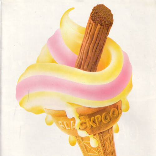 Guide book cover with an illustration of an ice cream cone shaped like Blackpool Tower