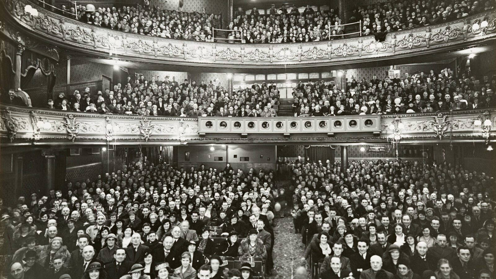 big audience watching a show