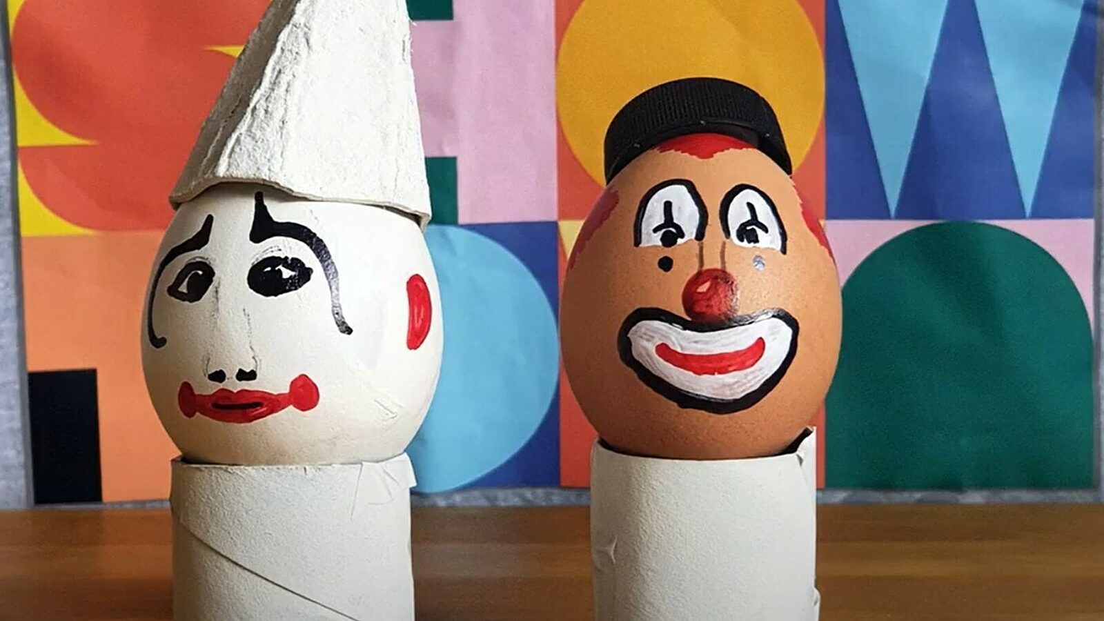 clown egg painting
