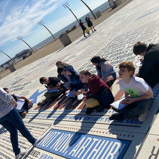 Young Peoples Steering Group on comedy carpet