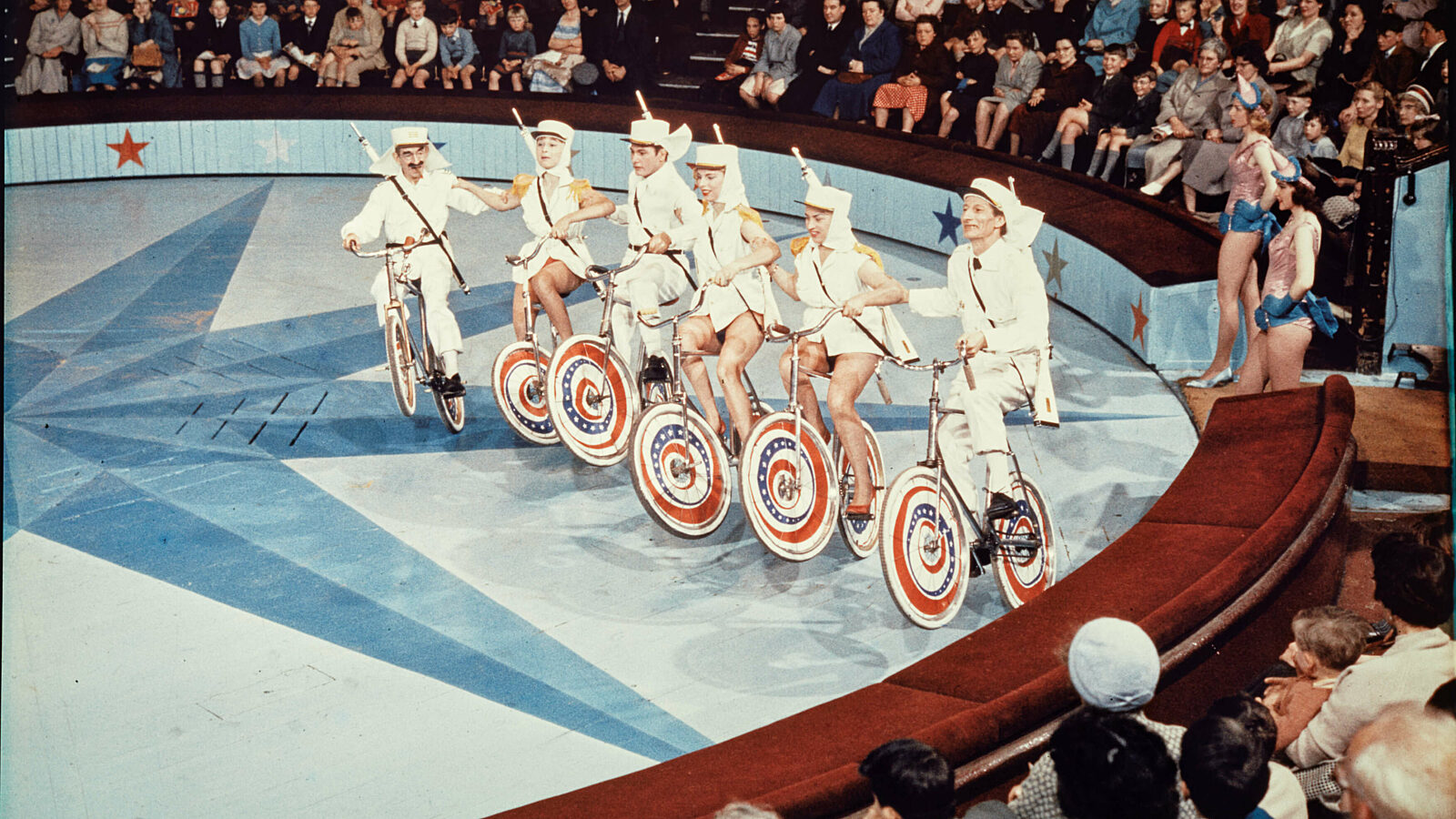 Image of Circus Cyclists performing in the ring at Blackpool Tower Circus