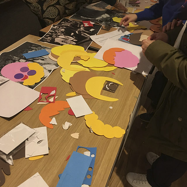 A table filled with colourful craft materials