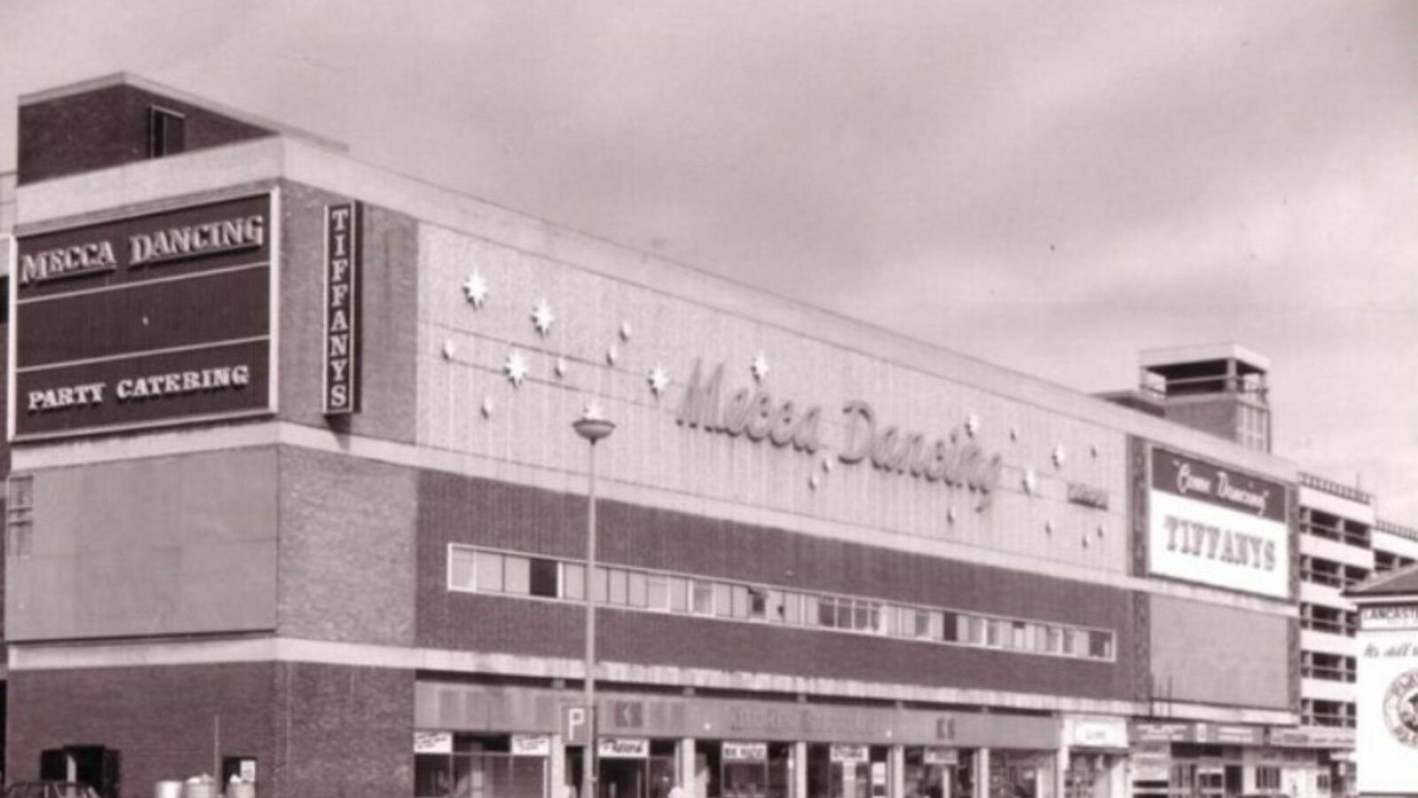 Black and white picture of Blackpool Mecca